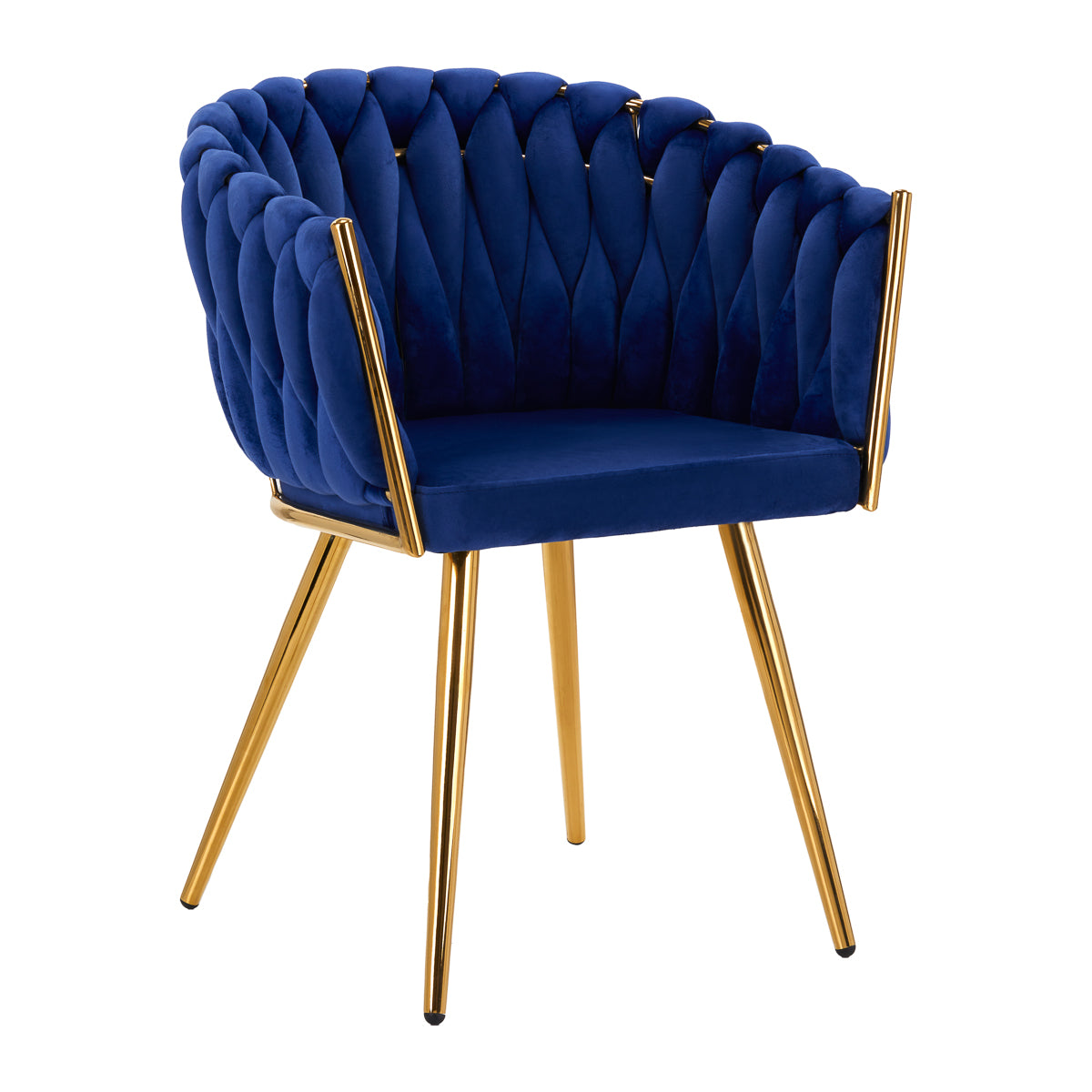 Stuhl Höhenverstellbar mit Lehne 4Rico QS-GW06G Samt Blau