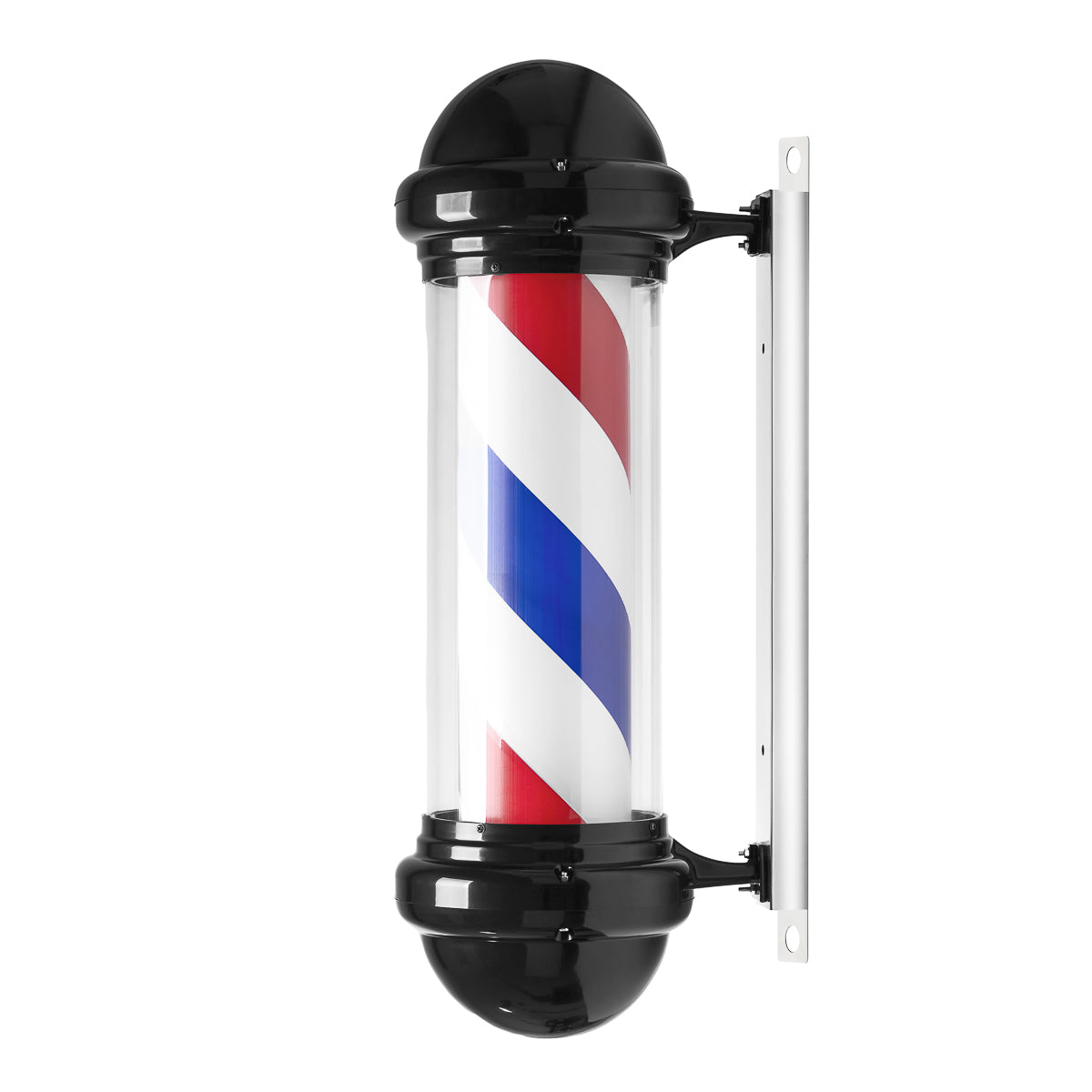 Barber Pole Beleuchtet und Drehend Gabbiano BB-02 Schwarz