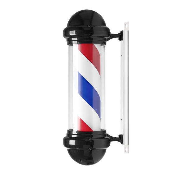 Barber Pole Beleuchtet und Drehend Gabbiano BB-02 Schwarz