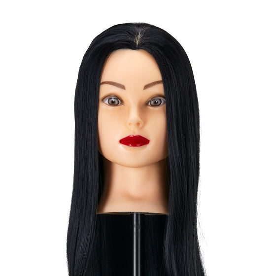 Frisierkopf Gabbiano WZ2 Kunsthaar 55 cm Schwarz