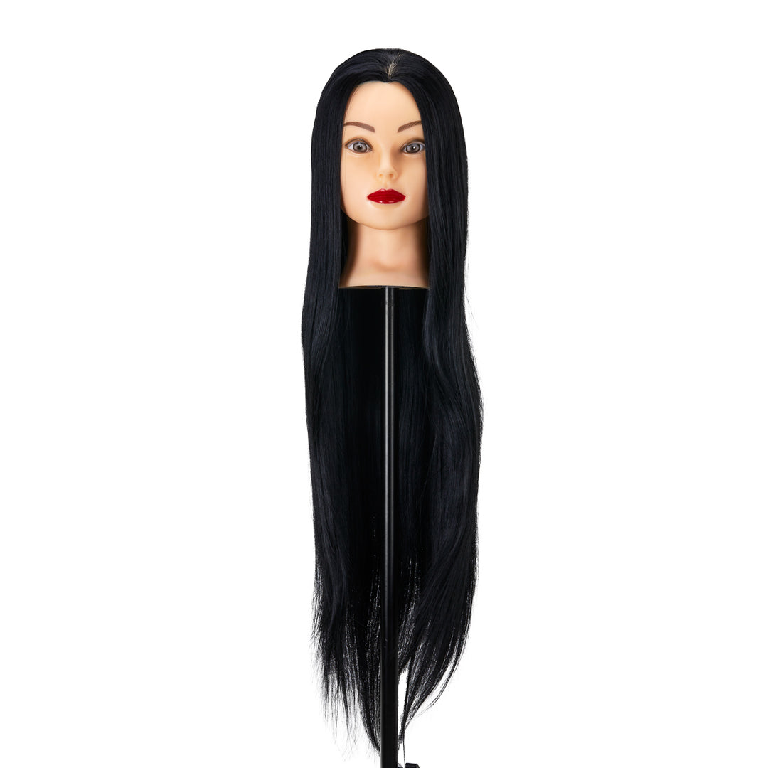 Frisierkopf Gabbiano WZ2 Kunsthaar 55 cm Schwarz - Bild 2