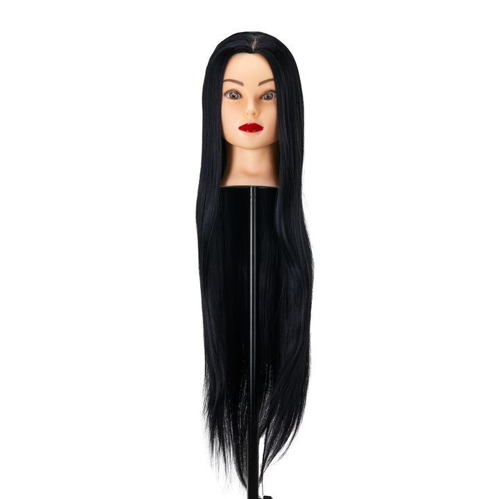 Frisierkopf Gabbiano WZ2 Kunsthaar 55 cm Schwarz - Bild 2