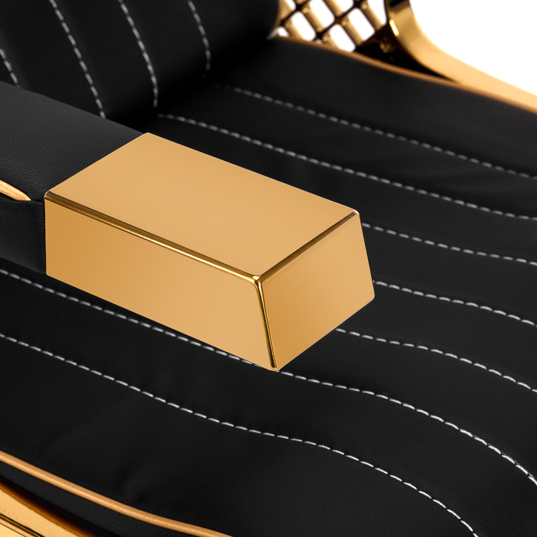 Barber Friseur Waschbecken Gabbiano Marcus Schwarz-Gold - Bild 5