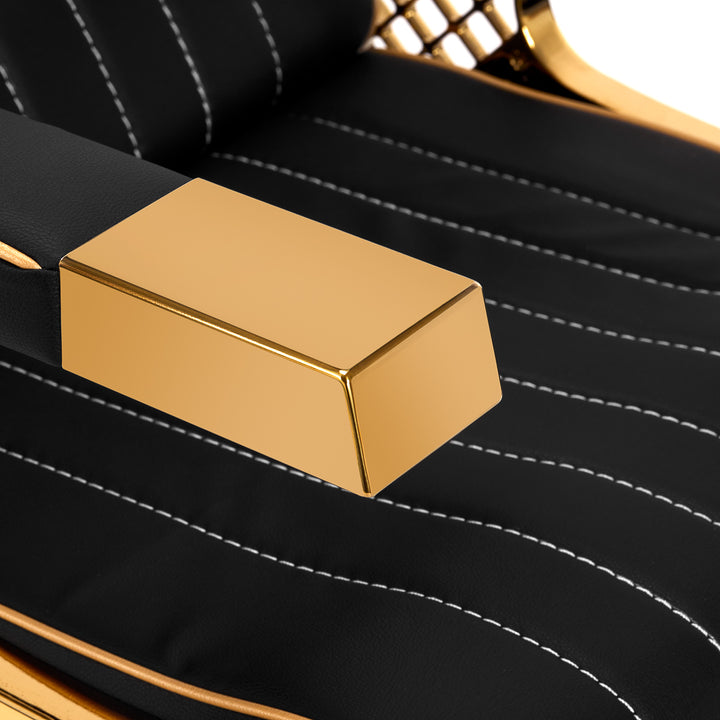 Barber Friseur Waschbecken Gabbiano Marcus Schwarz-Gold - Bild 5