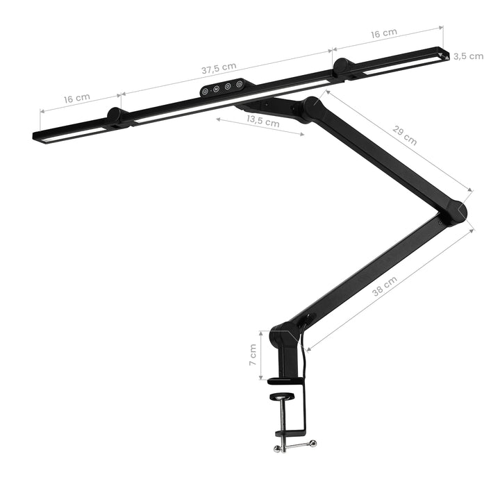 LED-Lampe mit Klemme und einstellbarer Farb- und Lichtintensität Glow L03 Schwarz - Bild 9