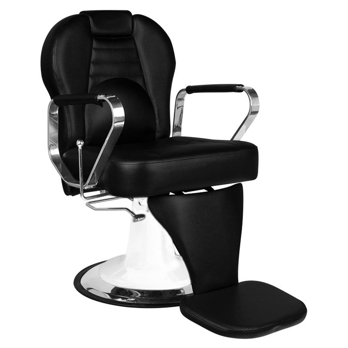 Barberstuhl Gabbiano Tiziano Schwarz-Weiß 1