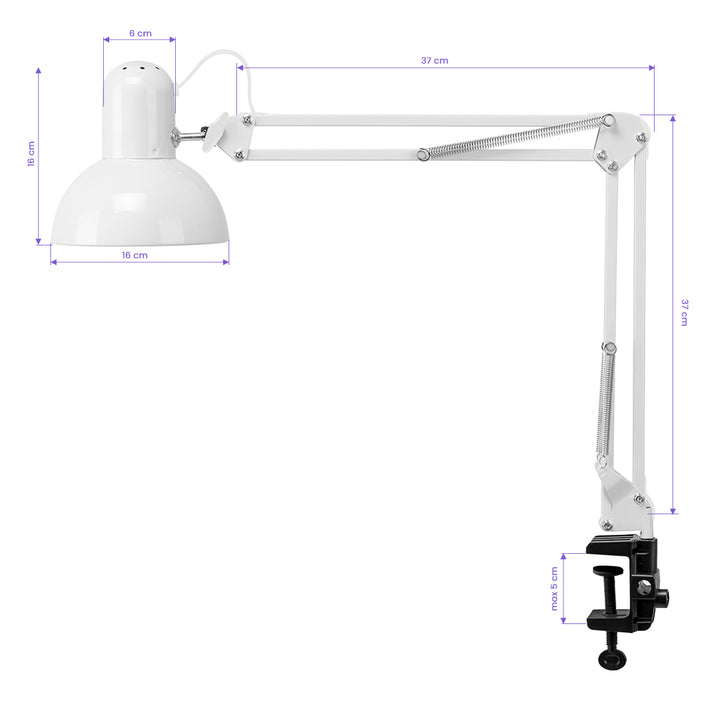 Tischlampe Kosmetik mit Tischklemme PiX 314 Weiß - Bild 9
