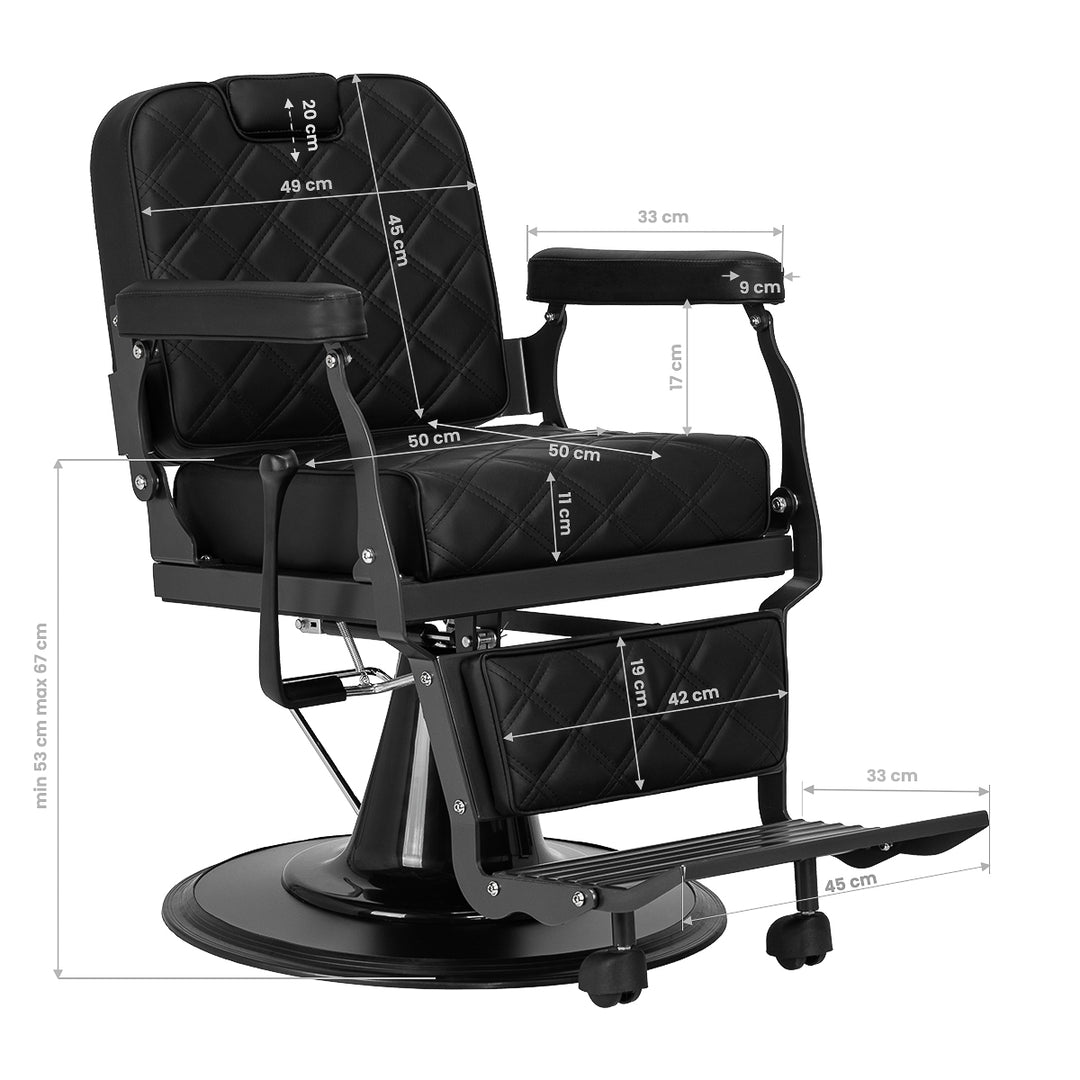 Barberstuhl Gabbiano Carlos Schwarz - Bild 19