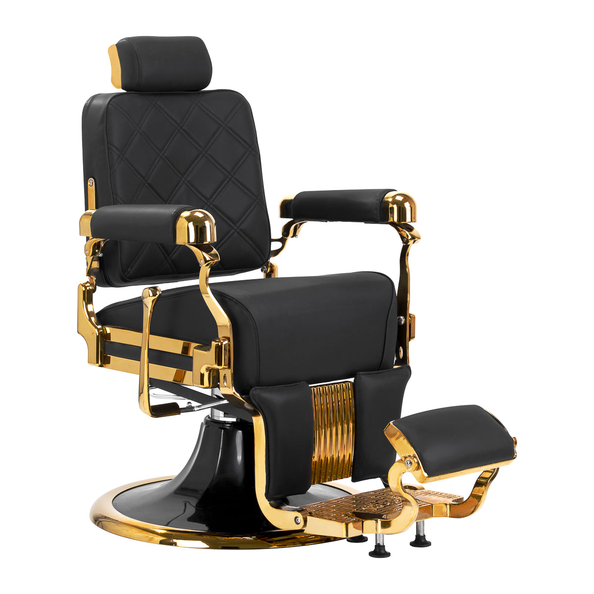 Barberstuhl Gabbiano Leonardo Gold Schwarz