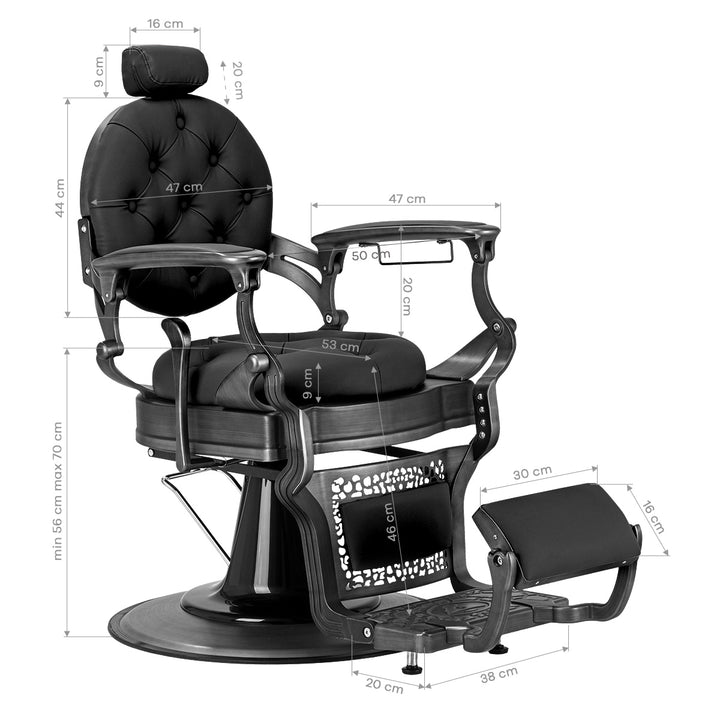 Barberstuhl Gabbiano Niccolo Schwarz - Bild 16