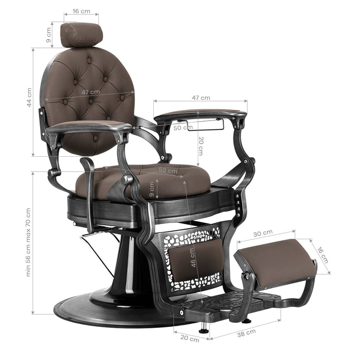 Barberstuhl Gabbiano Niccolo Braun - Bild 16