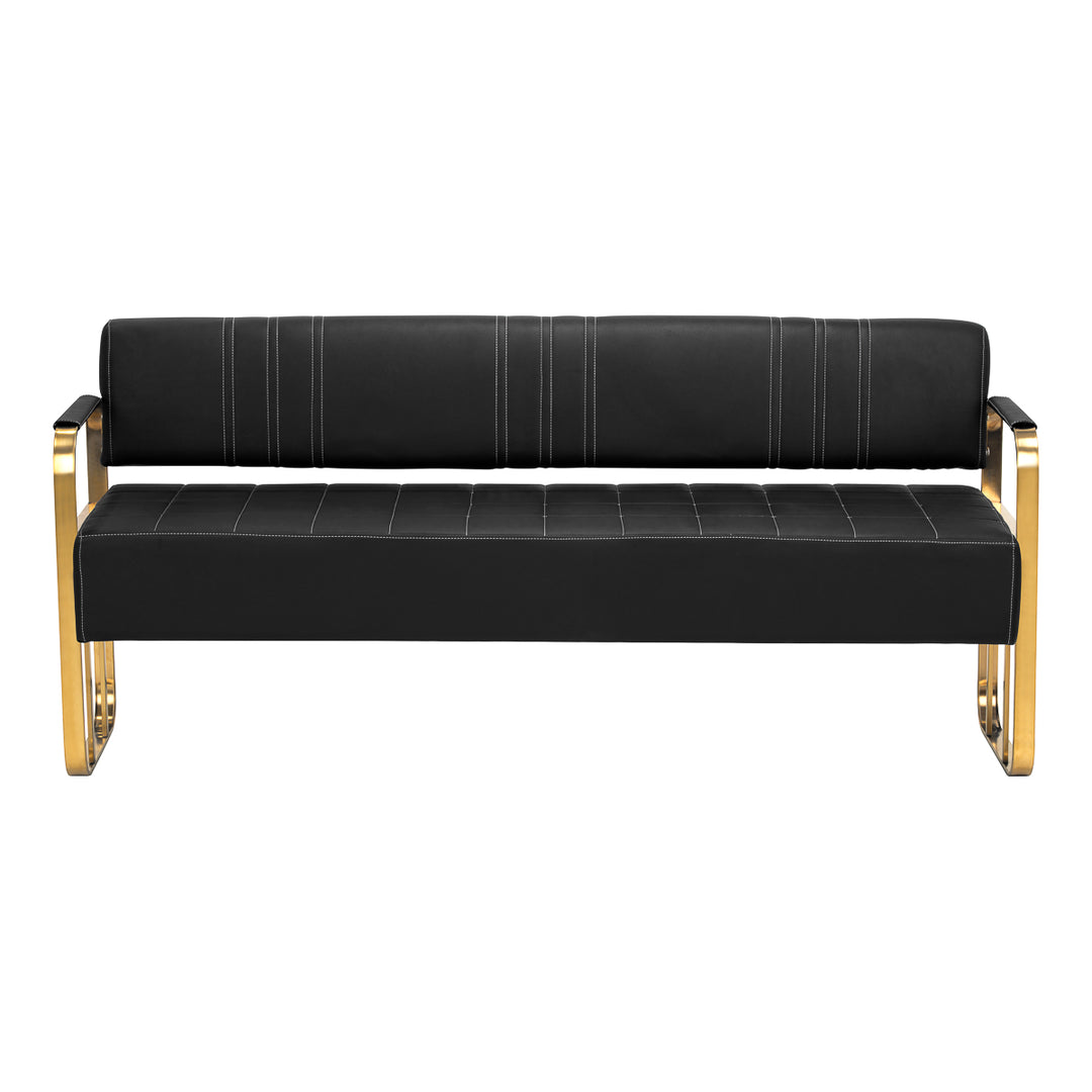 Wartezimmer Sofa Gabbiano Avila 3-Sitzer Schwarz-Gold - Bild 2