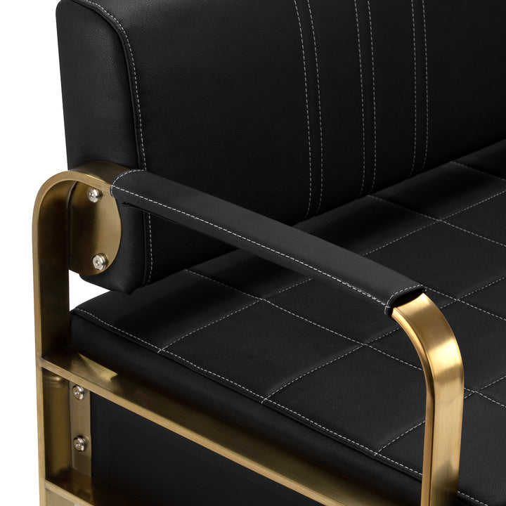 Wartezimmer Sofa Gabbiano Avila 3-Sitzer Schwarz-Gold - Bild 4