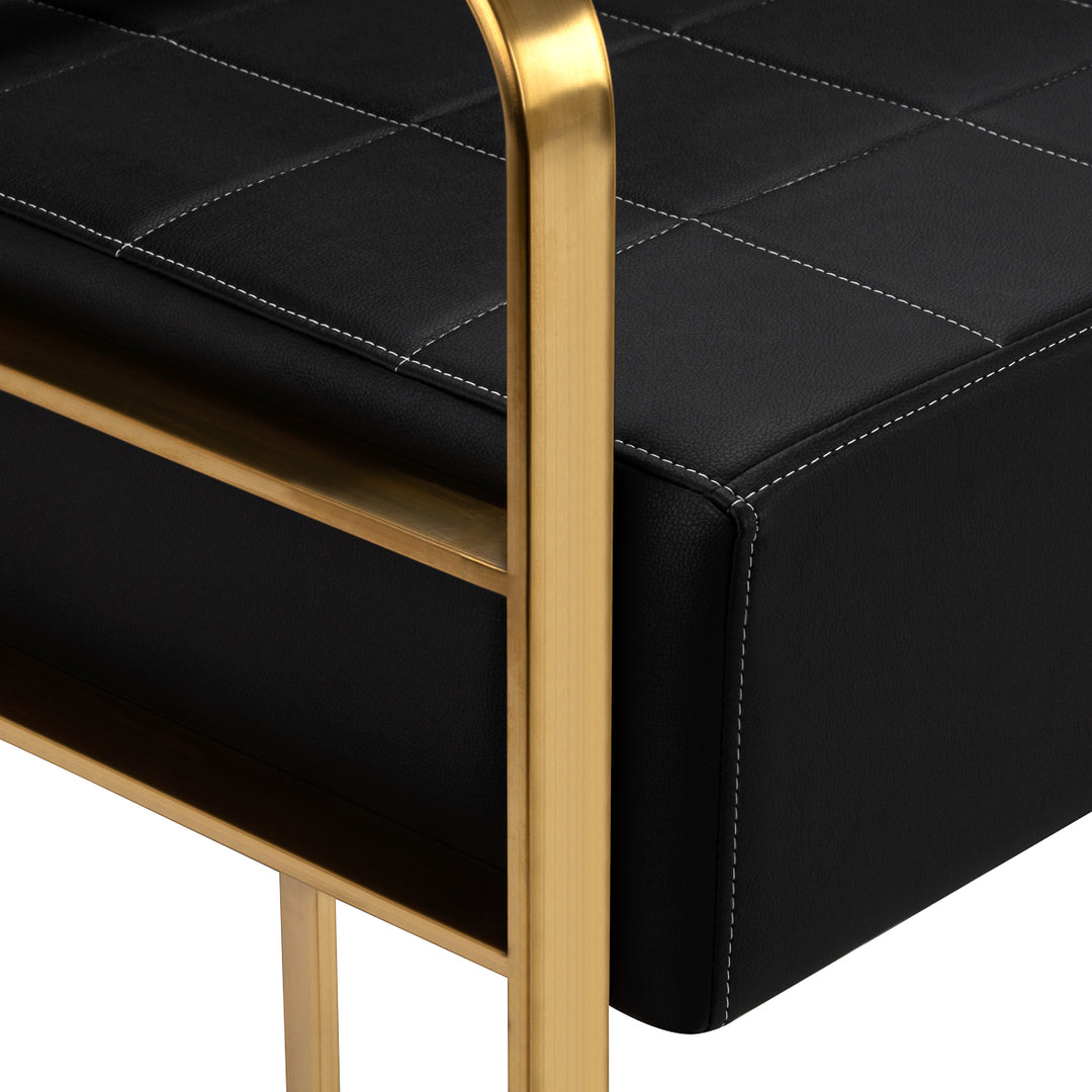 Wartezimmer Sofa Gabbiano Avila 3-Sitzer Schwarz-Gold - Bild 5