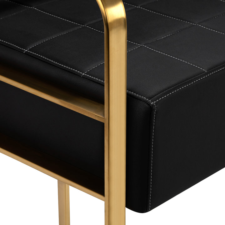 Wartezimmer Sofa Gabbiano Avila 3-Sitzer Schwarz-Gold - Bild 5