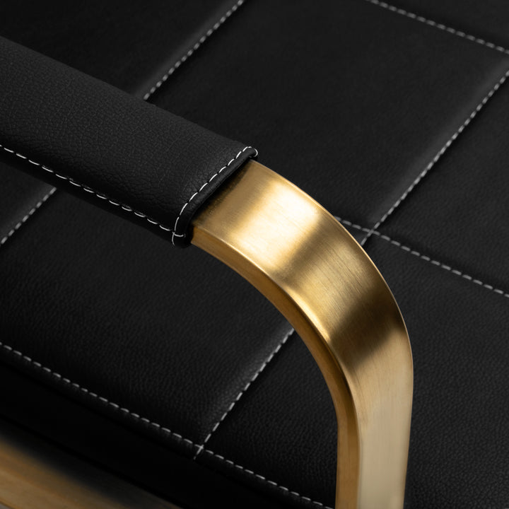 Wartezimmer Sofa Gabbiano Avila 3-Sitzer Schwarz-Gold - Bild 6