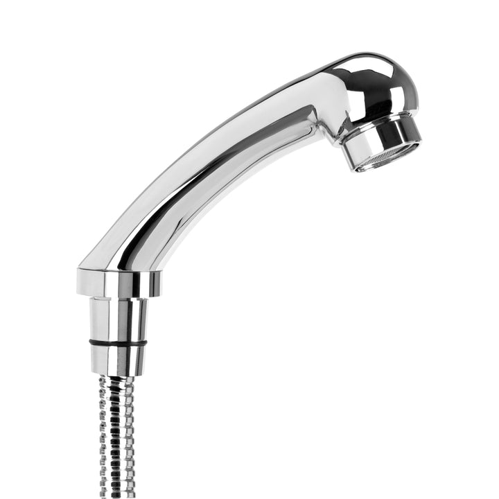 Armatur mit Regendusche für Friseur Waschbecken Gabbiano Chrom-Schwarz - Bild 5