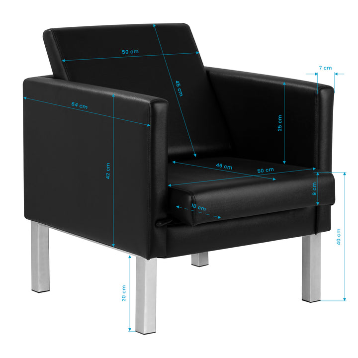 Wartezimmer Sessel Gabbiano BM18011 Schwarz - Bild 11