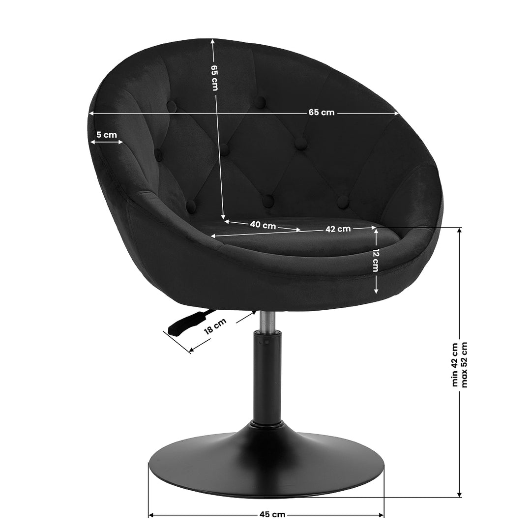 Drehstuhl 4Rico QS-BL12B Schwarz - Bild 9