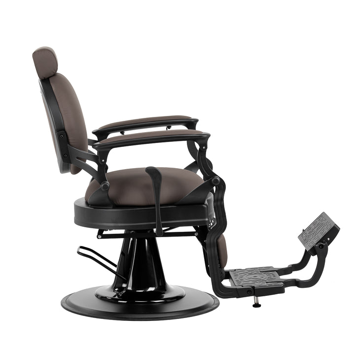 Barberstuhl Gabbiano Niccolo Braun‑Schwarz ohne Knöpfe - Bild 4