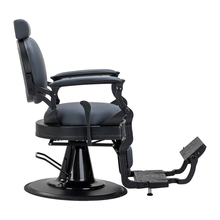 Barberstuhl Gabbiano Niccolo Grafit‑Schwarz ohne Knöpfe - Bild 4