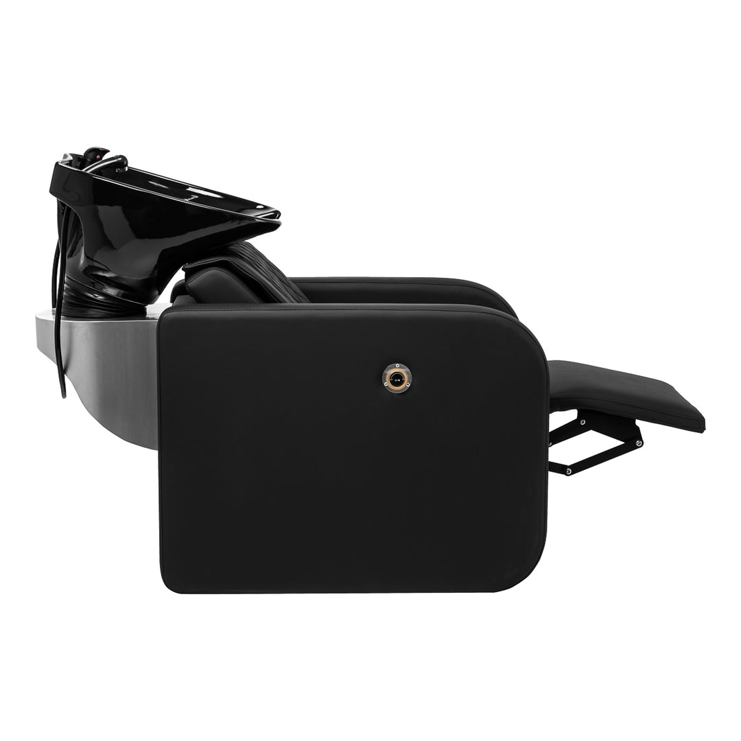 Waschanlage Gabbiano Sylvia mit Elektrischer Beinauflage und Massage Schwarz 4