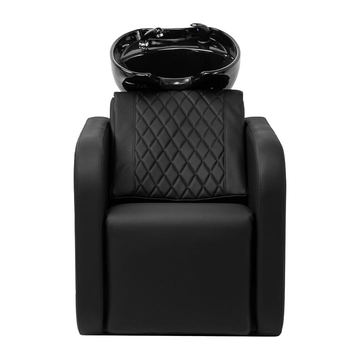 Waschanlage Gabbiano Sylvia mit Elektrischer Beinauflage und Massage Schwarz 5