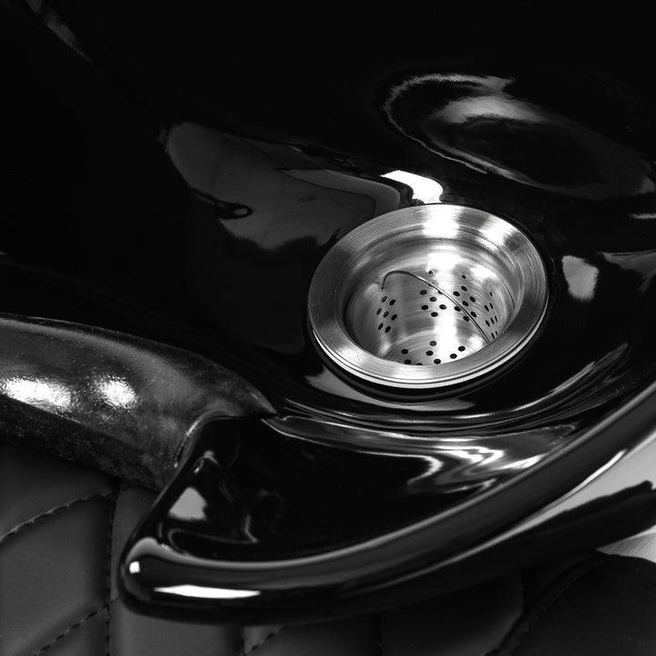 Waschanlage Gabbiano Sylvia mit Elektrischer Beinauflage und Massage Schwarz 9