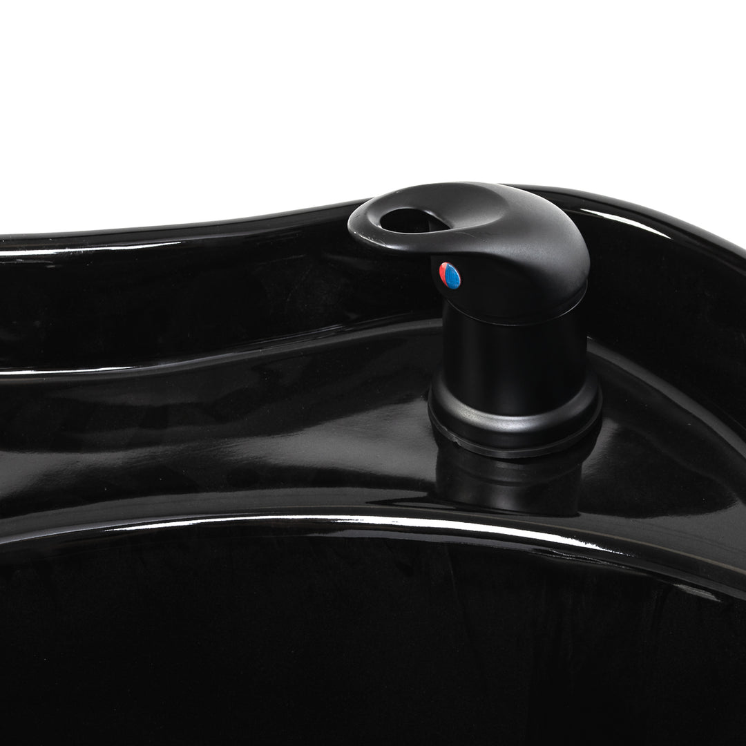 Waschanlage Gabbiano Sylvia mit Elektrischer Beinauflage und Massage Schwarz 17