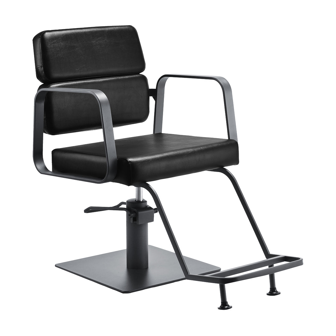 Friseurstuhl Gabbiano Porto Schwarz-Grau