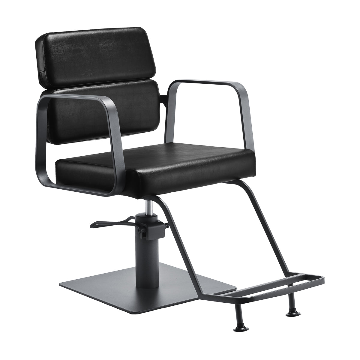 Friseurstuhl Gabbiano Porto Schwarz-Grau