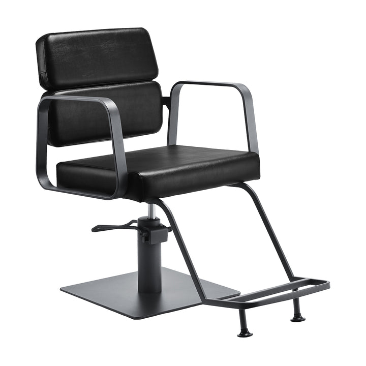 Friseurstuhl Gabbiano Porto Schwarz-Grau