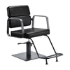 Friseurstuhl Gabbiano Porto Schwarz-Grau