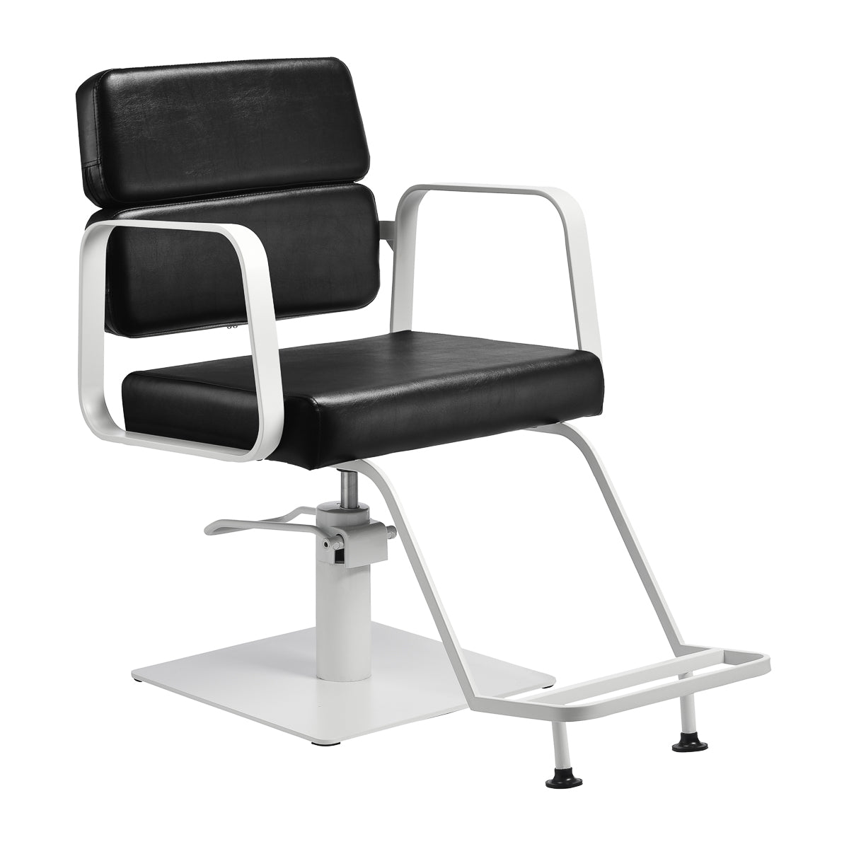 Friseurstuhl Gabbiano Porto Schwarz-Weiß