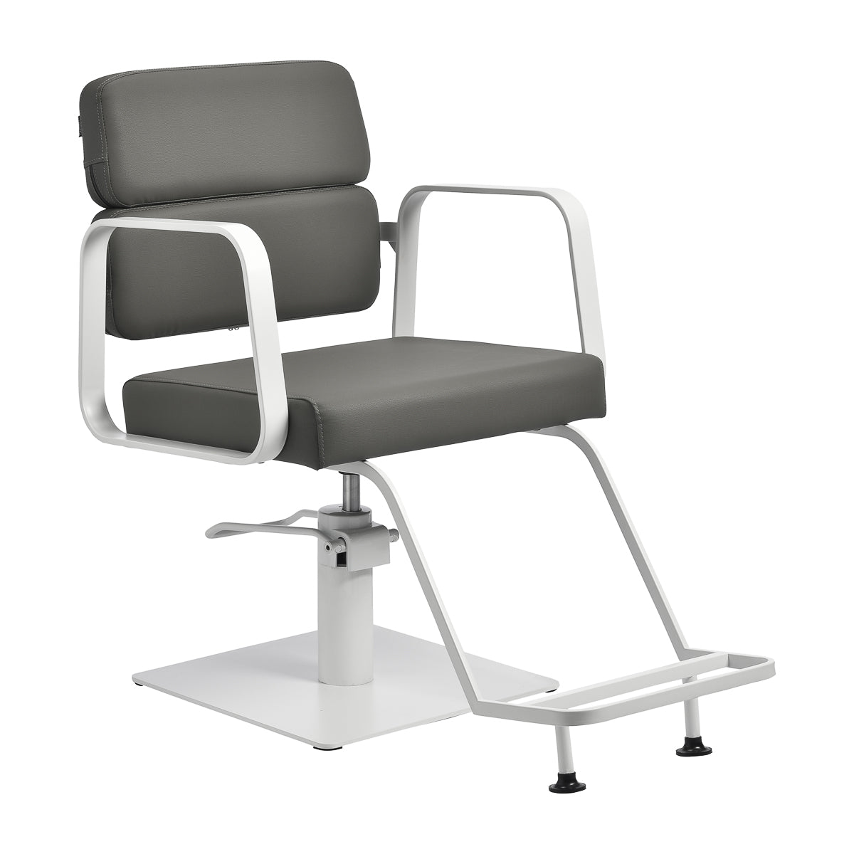 Friseurstuhl Gabbiano Porto Grau-Weiß
