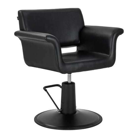 Friseurstuhl Gabbiano Lucca Schwarz-Schwarz
