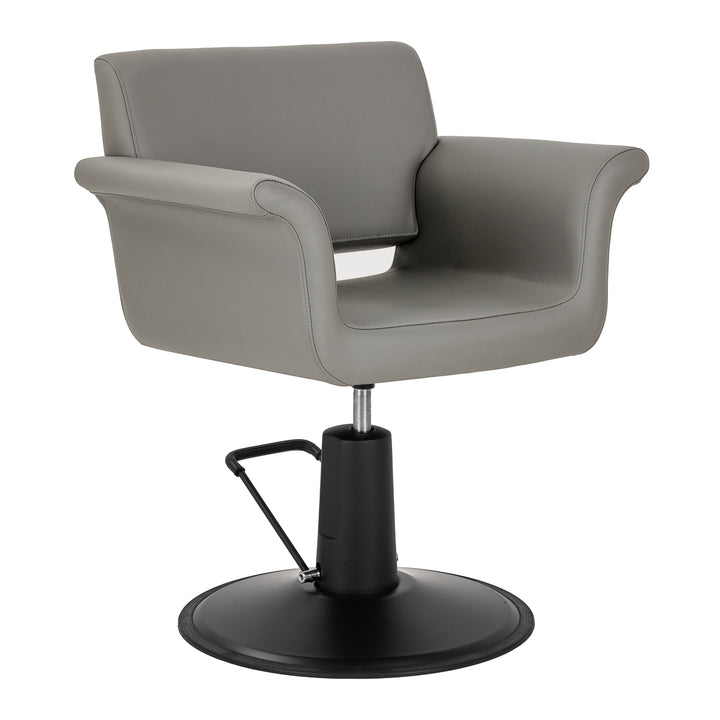 Friseurstuhl Gabbiano Lucca Grau-Schwarz