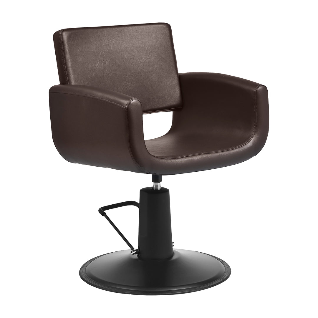 Friseurstuhl Gabbiano Mataro Braun-Schwarz