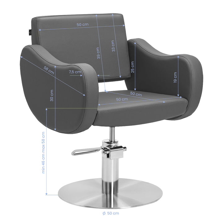 Friseurstuhl Gabbiano Sewilla Grau - Bild 9