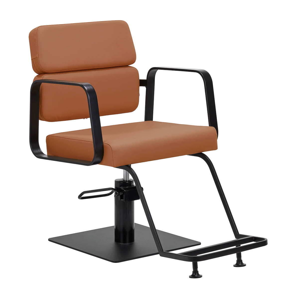 Friseurstuhl Gabbiano Porto Schwarz-Orange