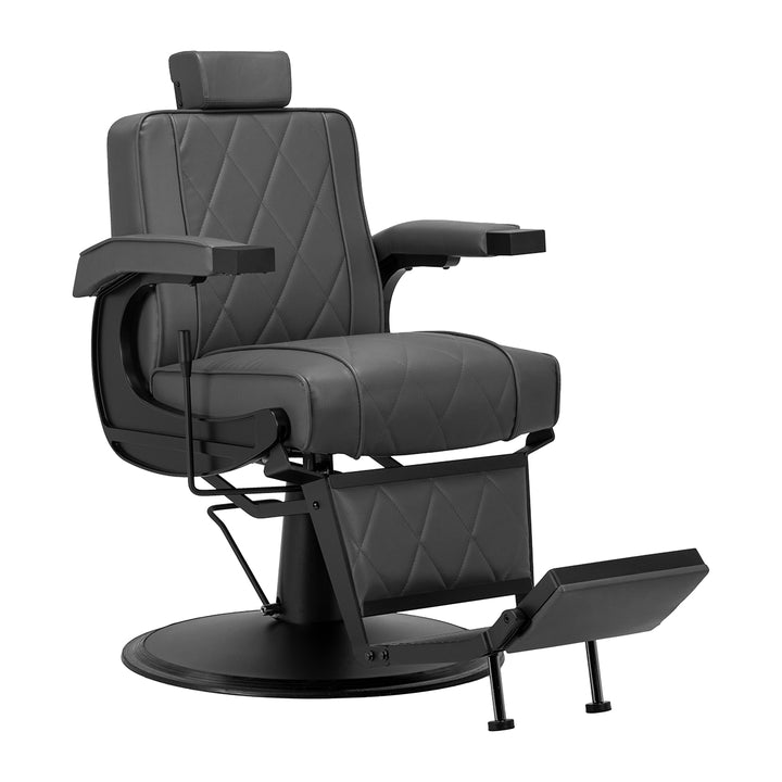 Barberstuhl Hair System BM88066B Grau-Schwarz