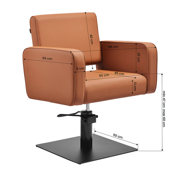 Friseurstuhl Gabbiano Bilbao Braun-Schwarz - Bild 7