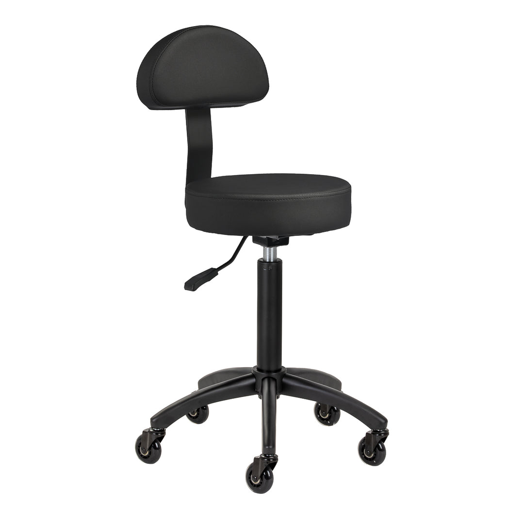 Sattelhocker mit Rückenlehne Gabbiano D026 Schwarz