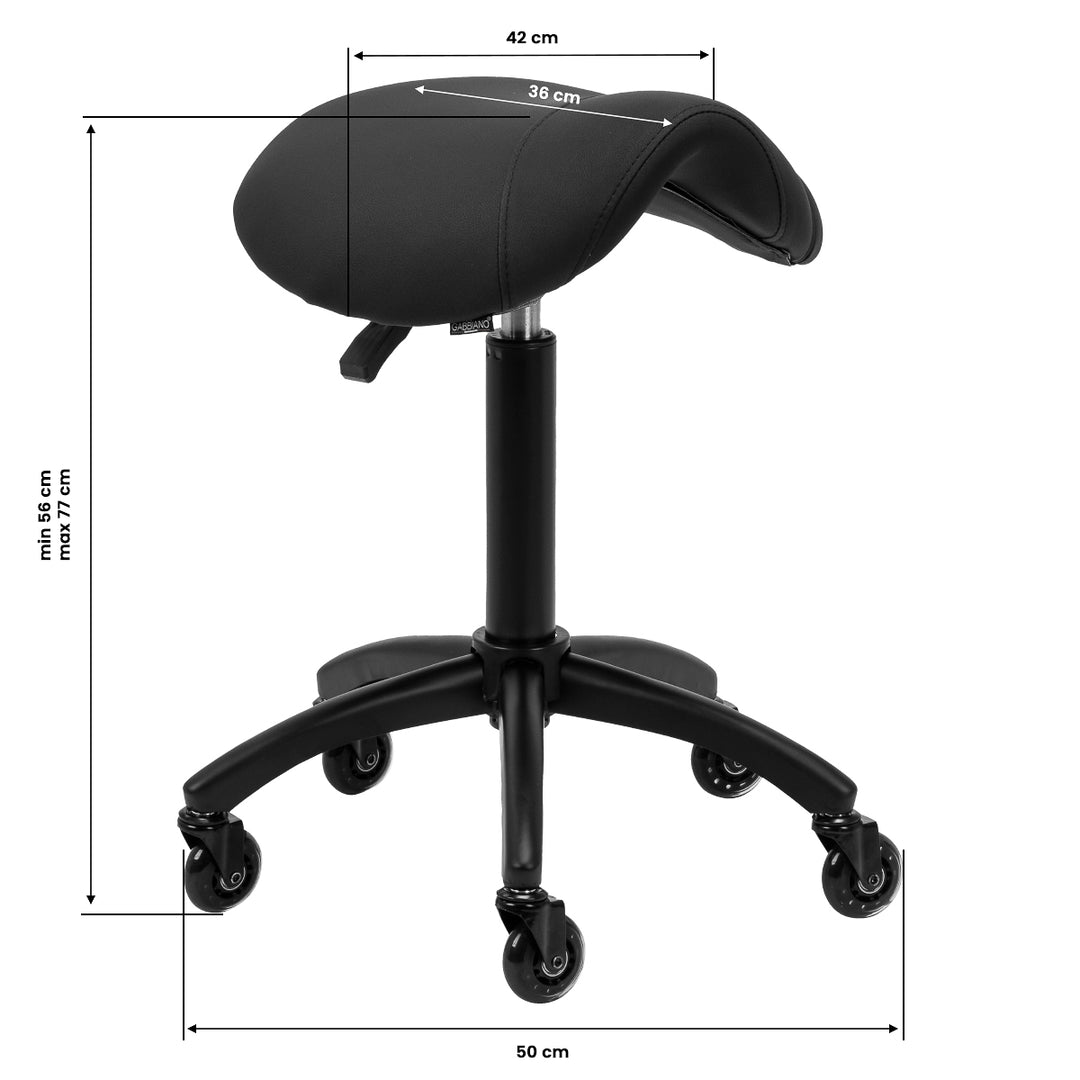 Sattelhocker Verstellbar Gabbiano D032 Schwarz - Bild 7