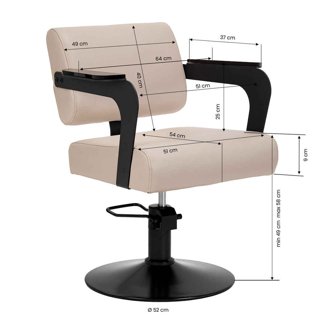 Friseurstuhl Hair System Jet Latte Beige - Bild 9