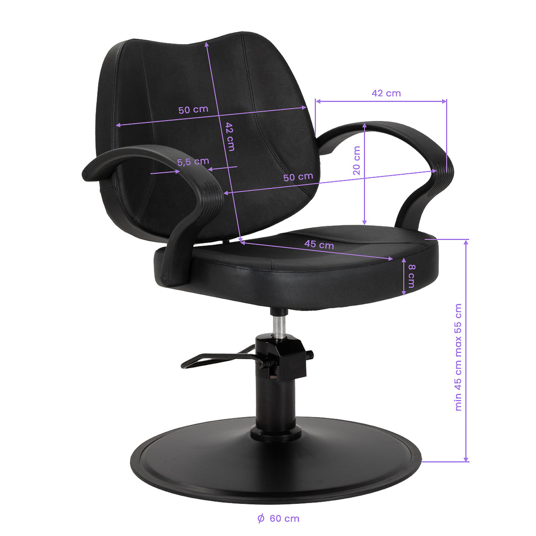 Friseurstuhl Hair System S20 Schwarz - Bild 10