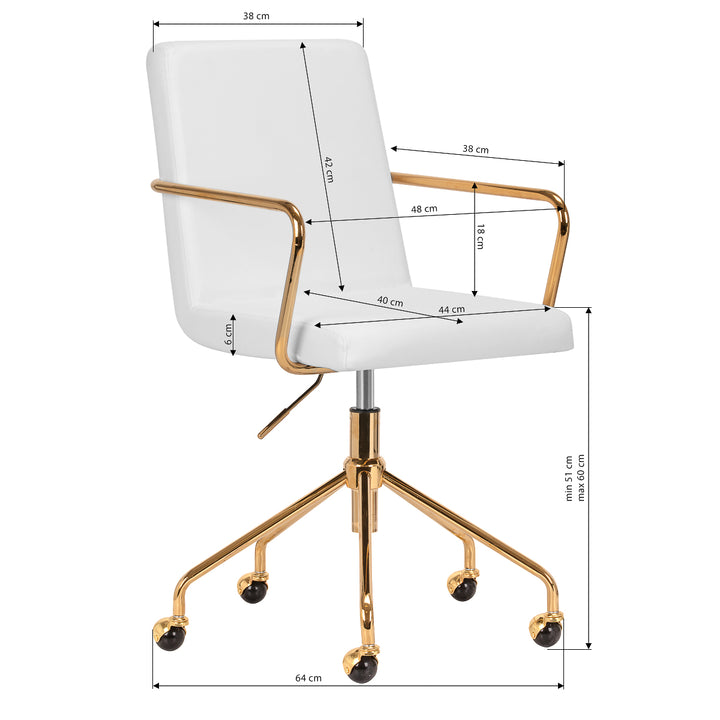 Salonstuhl mit Armlehnen QS-OF211G Gold-Creme - Bild 9
