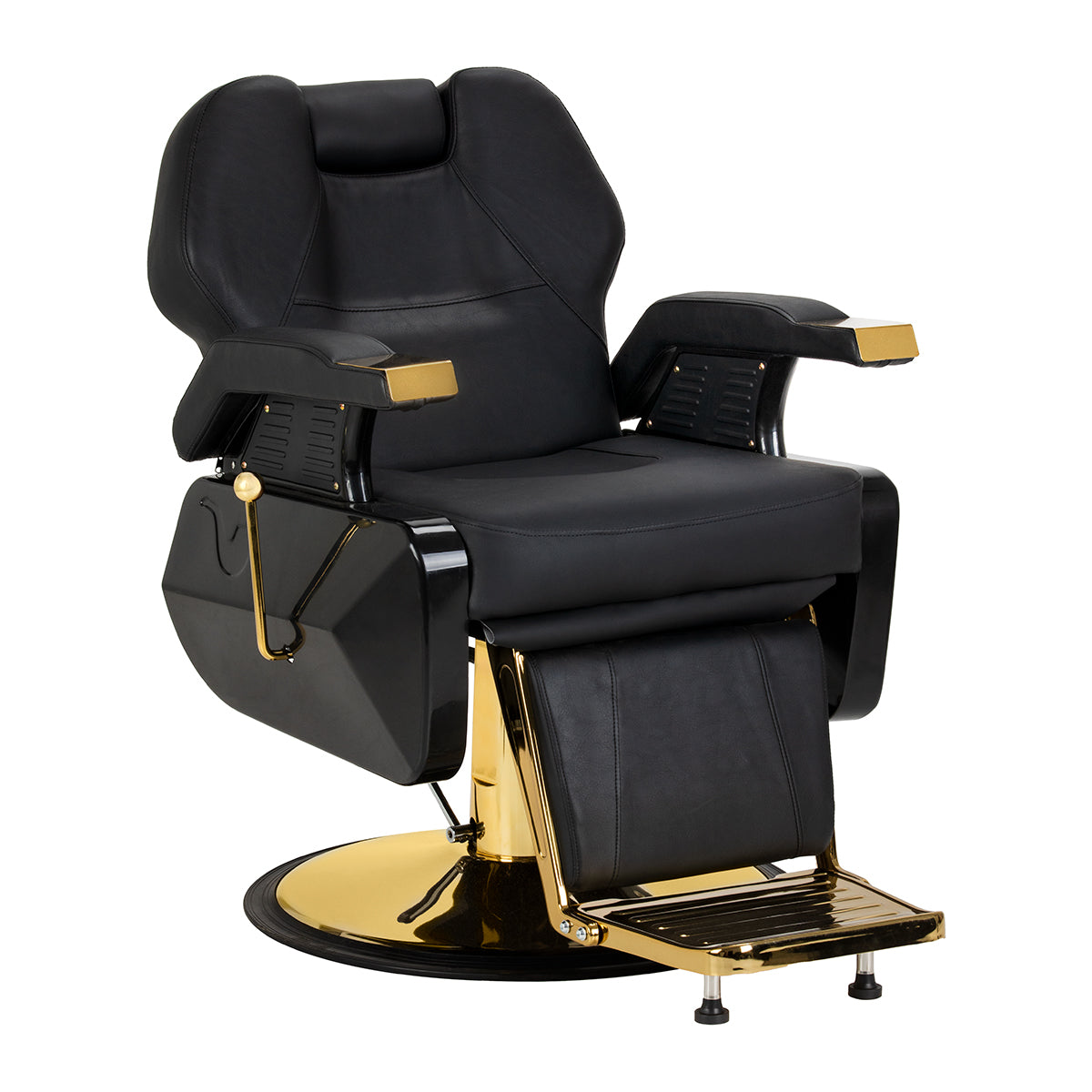 Barberstuhl Hair System New York Schwarz-Gold
