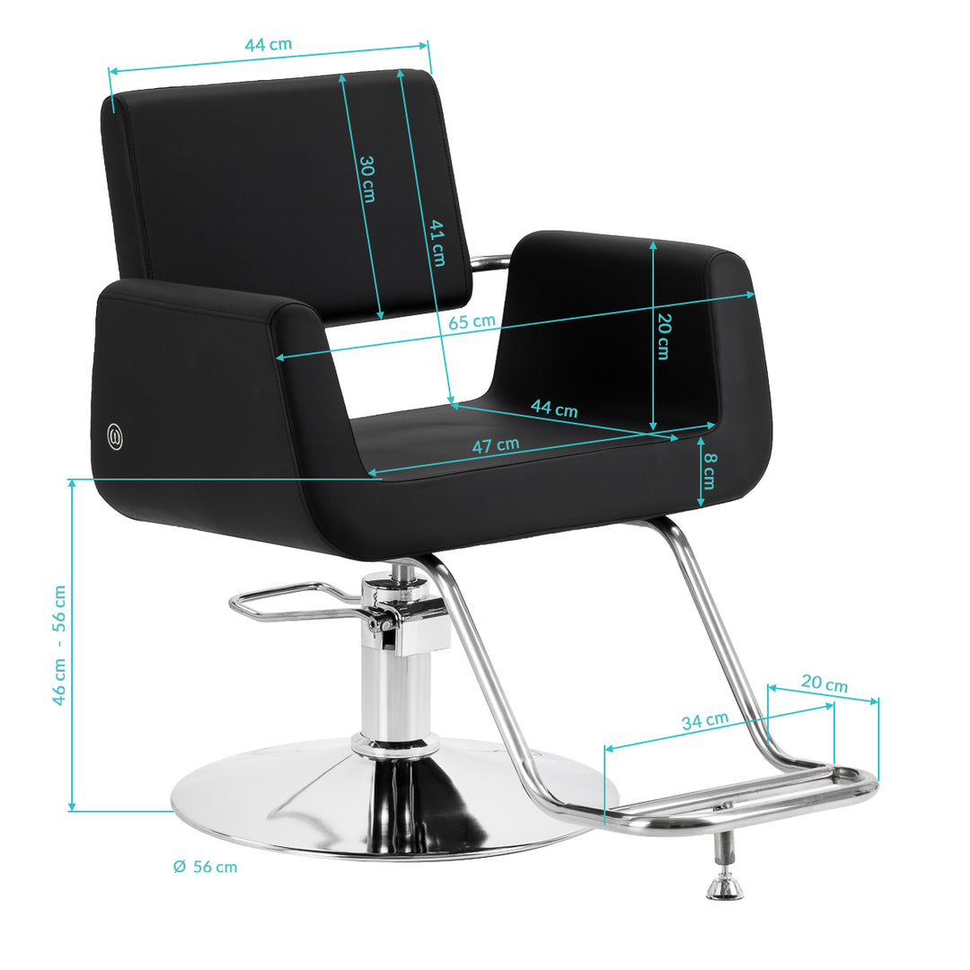 Friseurstuhl Omega Lyra Schwarz - Bild 11