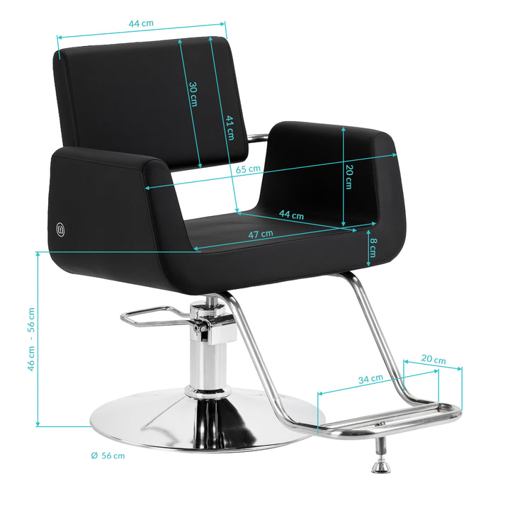Friseurstuhl Omega Lyra Schwarz - Bild 11